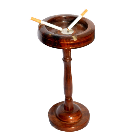 Wooden Ashtray with Base Stand