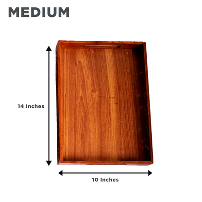Handcrafted Wooden Tray Set
