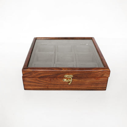 Handcrafted Wooden Masala Box
