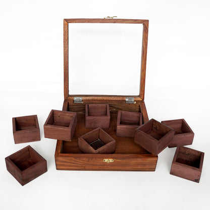 Handcrafted Wooden Masala Box