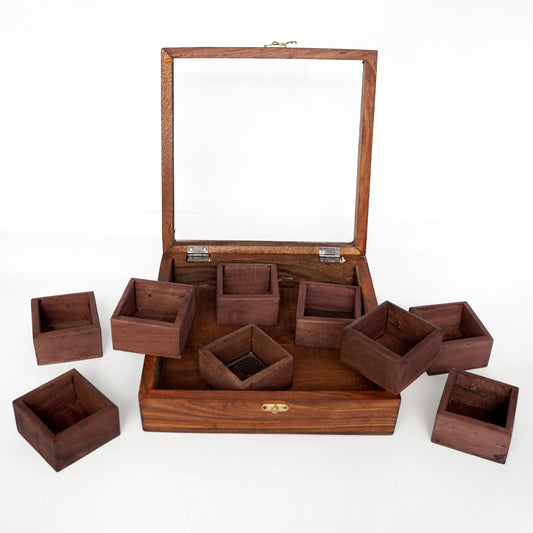Handcrafted Wooden Masala Box