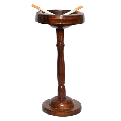 Wooden Ashtray with Base Stand