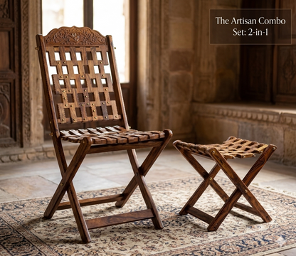 Artisan Combo Set 2 in 1  Folding Chair & Stool