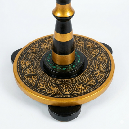 Nakshi Art Coffee Table - Emerald Green & Gold