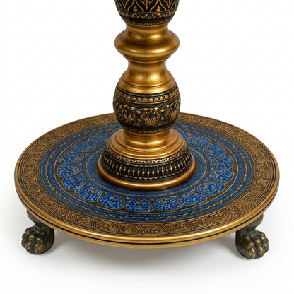 Artisan Nakshi Art Coffee Table - Royal Blue & Gold