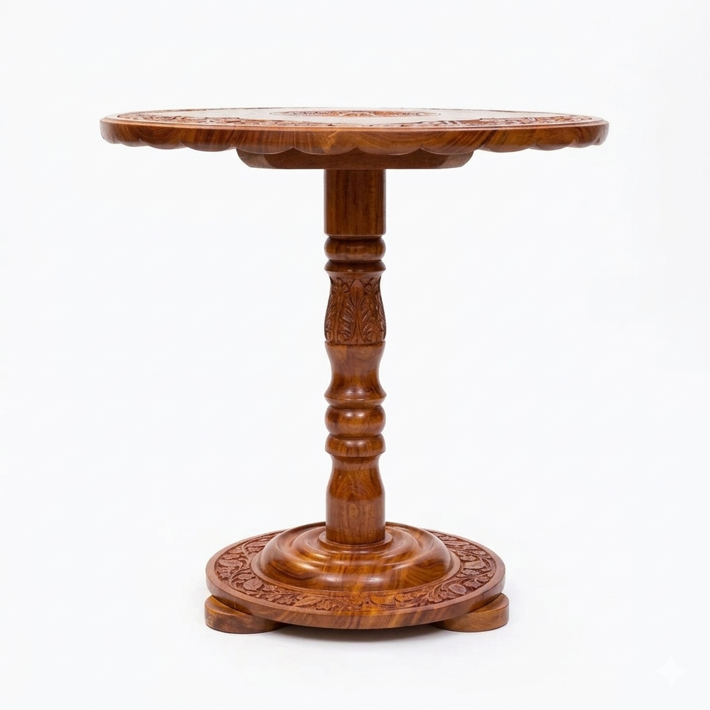 Heritage Brass-Inlay Floral Coffee Table
