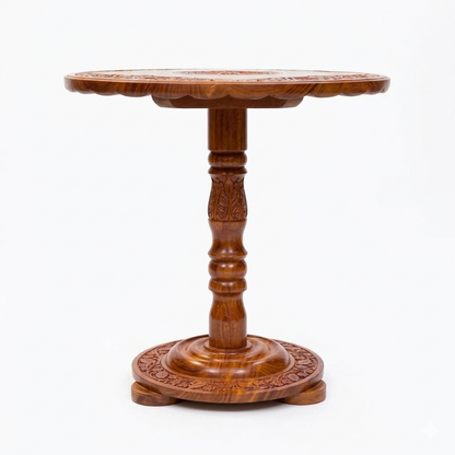 Heritage Brass-Inlay Floral Coffee Table