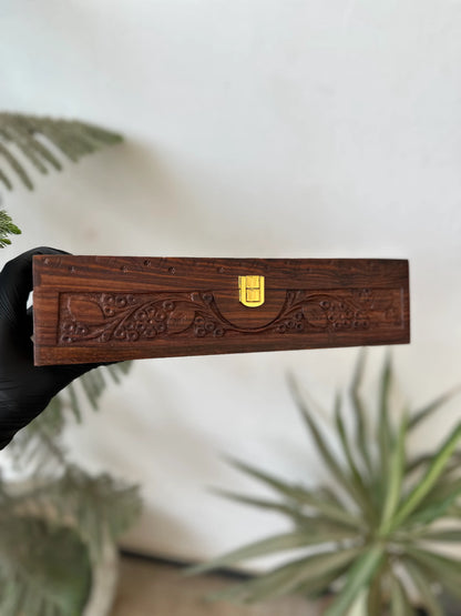 Hand-Carved Luxury 10-Slot Wooden Watch Box – Premium Gift for Him 🎁
