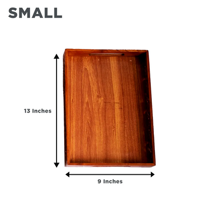 Handcrafted Wooden Tray Set